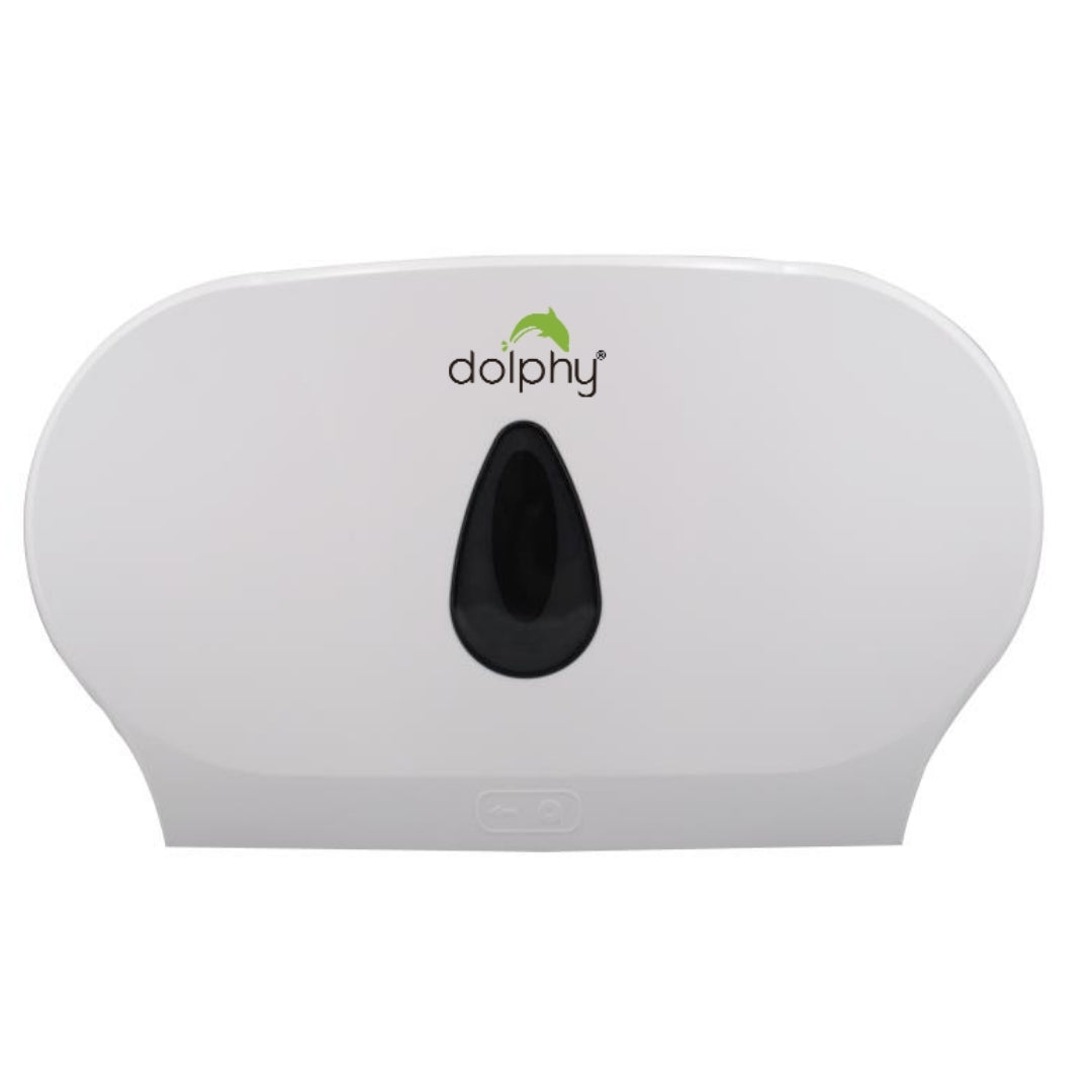 Twin Jumbo Toilet Roll Dispenser - White V959-DTPR0021