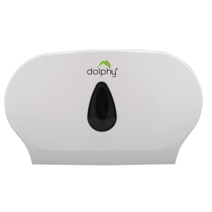 Twin Jumbo Toilet Roll Dispenser - White V959-DTPR0021