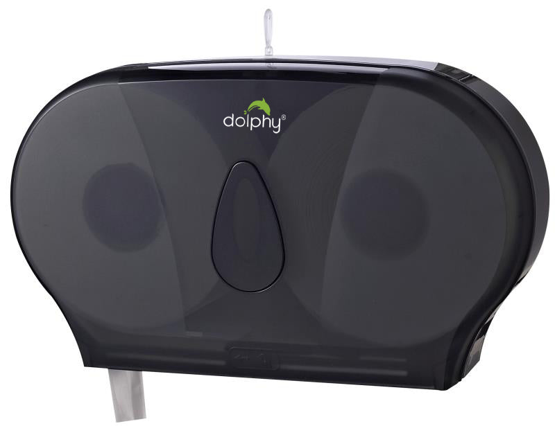 Twin Jumbo Toilet Roll Dispenser - Black V959-DTPR0022