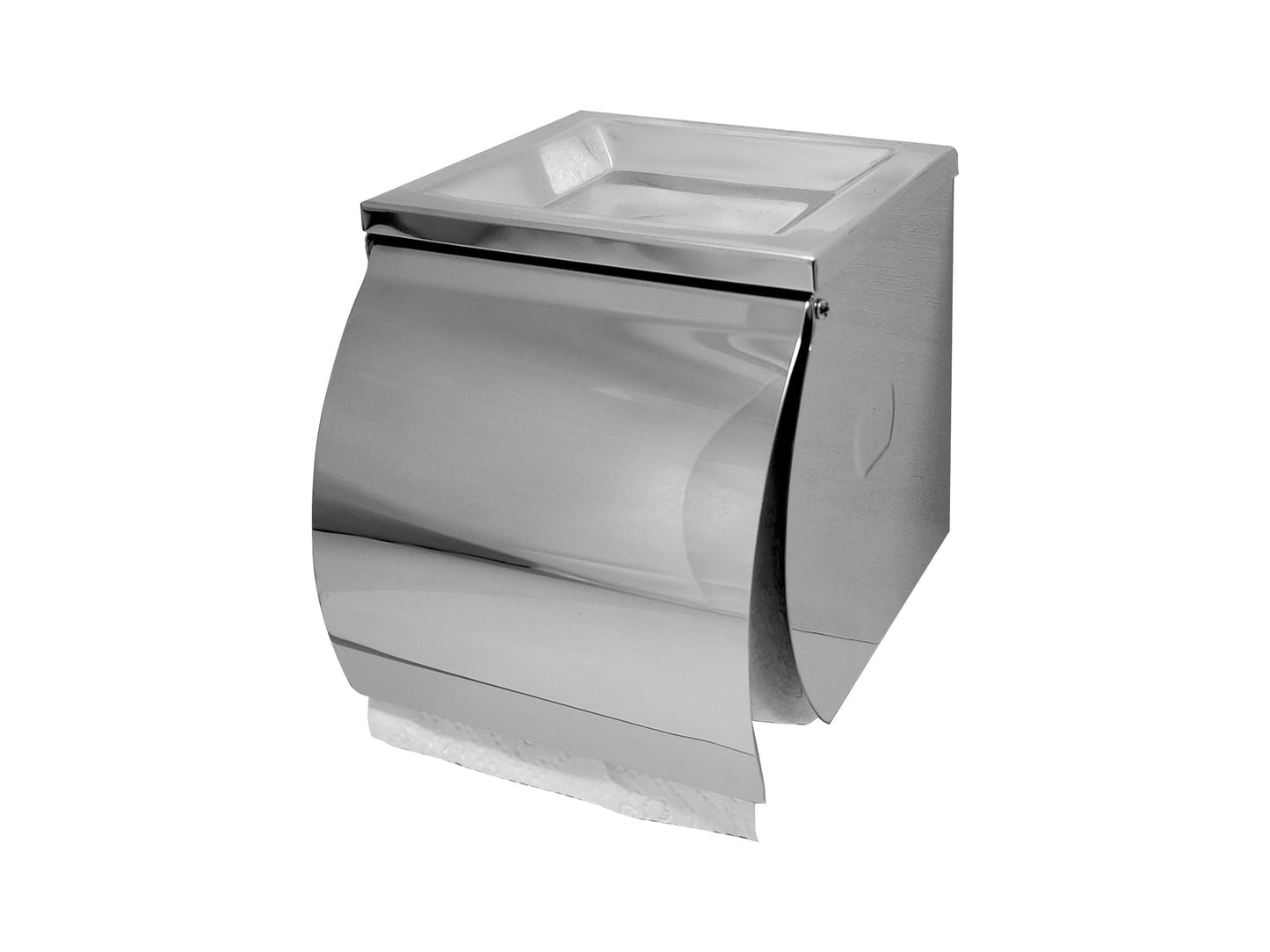 SS Single Toilet Roll Holder with Shelf V959-DTPR0025