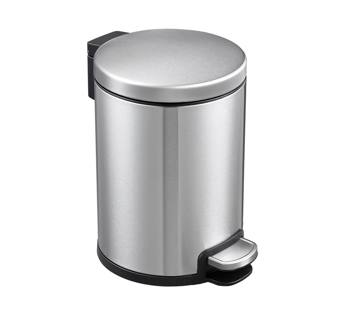 Round Soft Closing Stainless Steel PEDAL Bin- 3L V959-DWBN0023