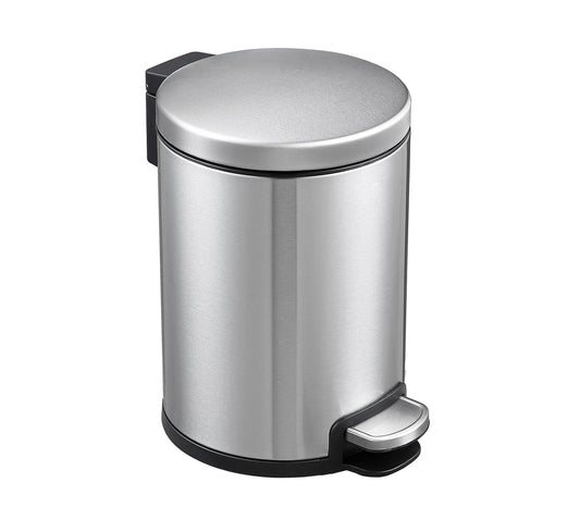 Round Soft Closing Stainless Steel PEDAL Bin- 3L V959-DWBN0023