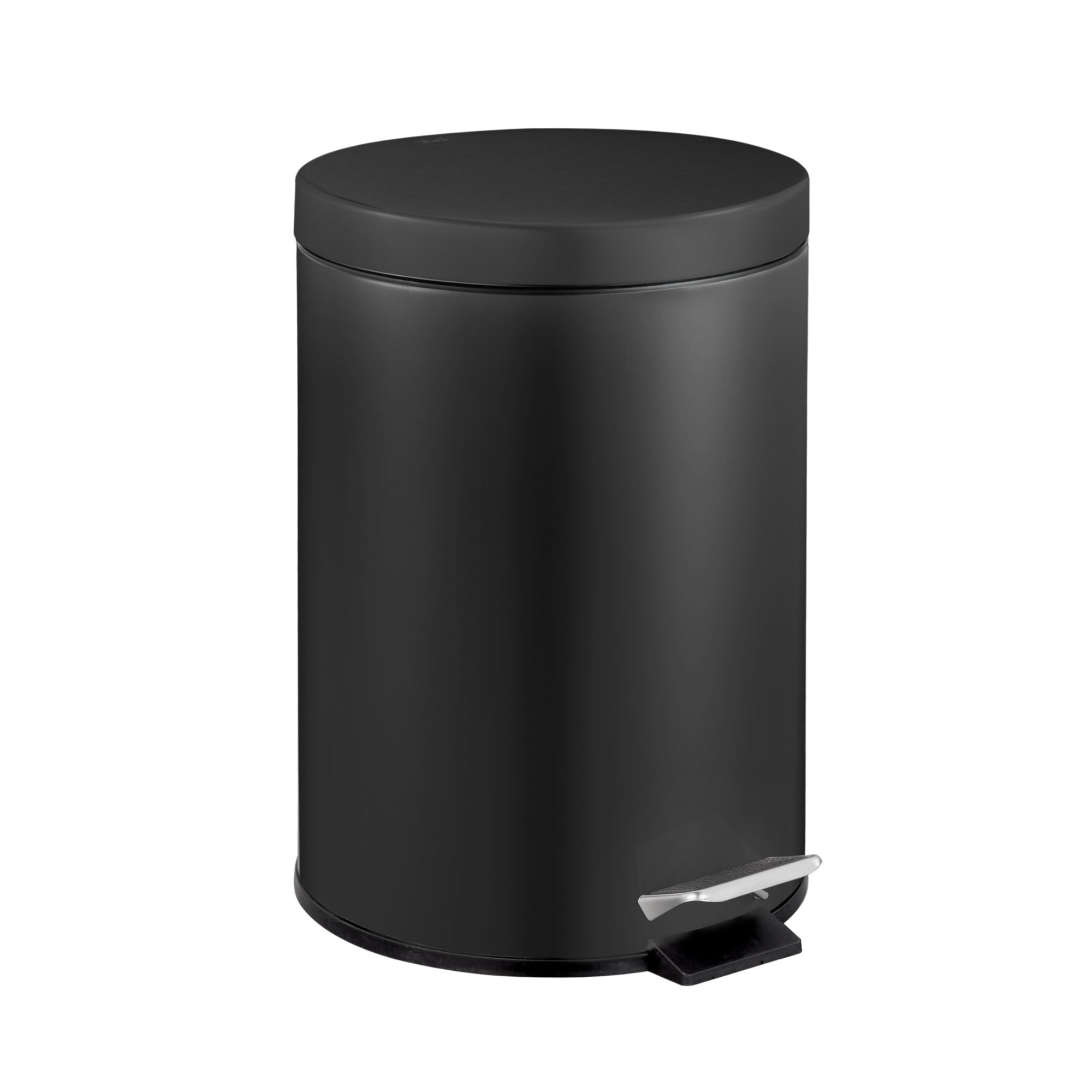 5L Round Stainless Steel Pedal Bin - Black V959-DWBN0086-B