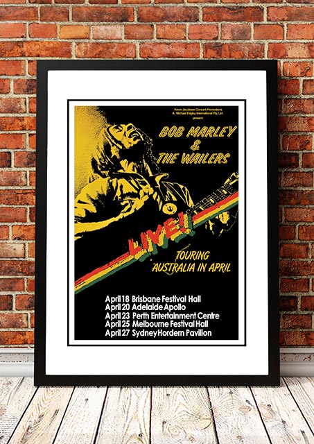Bob Marley 'Australian Tour' Poster 1979 - Framed A1 V967-A30429-A1