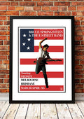 Bruce Springsteen 'Born in the USA' Australian Tour Poster 1985 - Framed A3 V967-A30430-A3