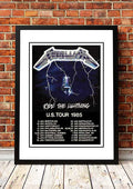 Metallica 'Ride The Lightning' US Tour Poster 1985 - Framed A1 V967-A30441-A1