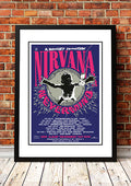 Nirvana 'Nevermind' Australian Tour Poster 1992 - Framed A1 V967-A30444-A1