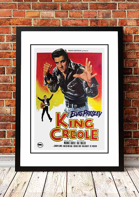 Elvis 'King Creole' Framed Movie Poster! - Framed A4 V967-EP0429-A4