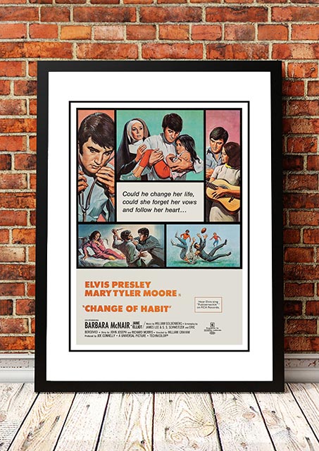 Elvis 'Change Of Habit' Framed Movie Poster! - Framed A2 V967-EP0440-A2