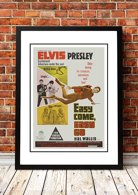 Elvis 'Easy Come, Easy Go' Framed Movie Poster! - Framed A2 V967-EP0444-A2