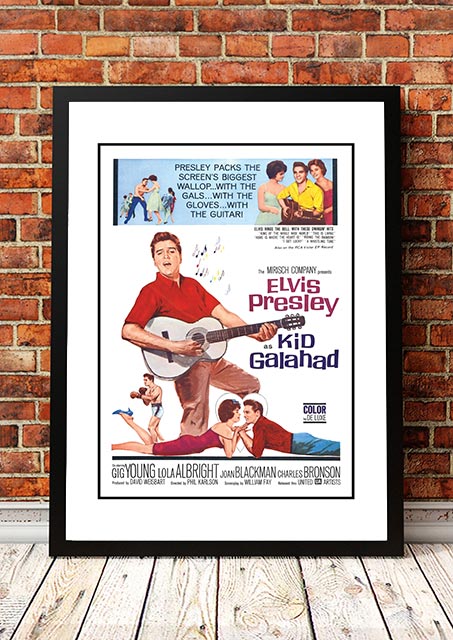 Elvis 'Kid Galahad' Framed Movie Poster! - Framed A6 V967-EP0450-A2