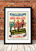 Marilyn Monroe 'How to Marry a Millionaire' Framed Movie Poster! - Framed A4 V967-MM0432-A4