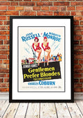 Marilyn Monroe 'Gentlemen Prefer Blondes' Framed Movie Poster! - Framed A2 V967-MM0433-A2