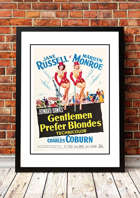 Marilyn Monroe 'Gentlemen Prefer Blondes' Framed Movie Poster! - Framed A2 V967-MM0433-A2