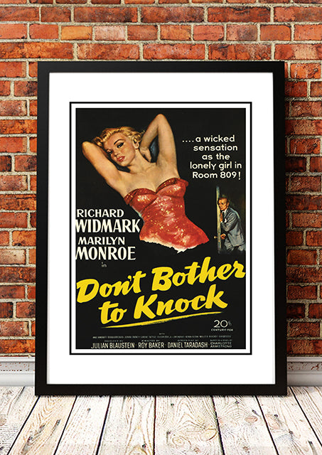 Marilyn Monroe 'Don't Bother to Knock' Framed Movie Poster! - Framed A2 V967-MM0434-A2