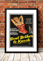 Marilyn Monroe 'Don't Bother to Knock' Framed Movie Poster! - Framed A3 V967-MM0434-A3