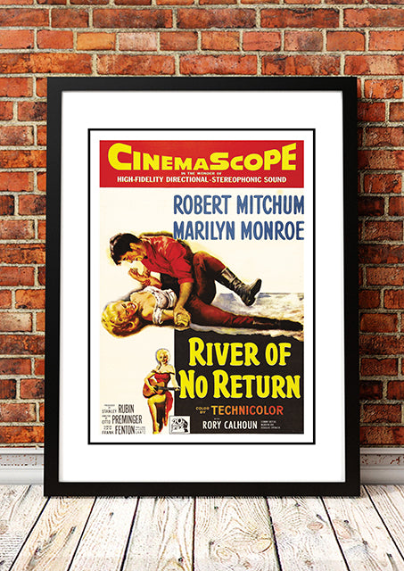 Marilyn Monroe 'River of No Return' Framed Movie Poster! - Framed A4 V967-MM0440-A4