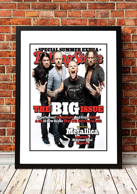Metallica' Rolling Stone Magazine Cover! - Framed A2 V967-RSM31-A2