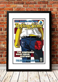 The Simpsons 'Born in the USA' Rolling Stone Magazine Cover! - Framed A4 V967-RSM34-A2