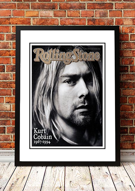 Kurt Cobain' Rolling Stone Magazine Cover! - Framed A2 V967-RSM41-A2