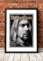 Kurt Cobain' Rolling Stone Magazine Cover! - Framed A4 V967-RSM41-A4