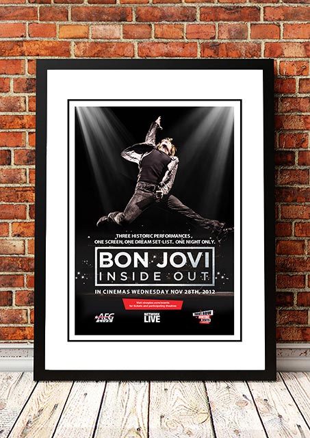 Bon Jovi 'Inside Out' Movie Poster 2012 - Framed A2 V967-SS0435-A2