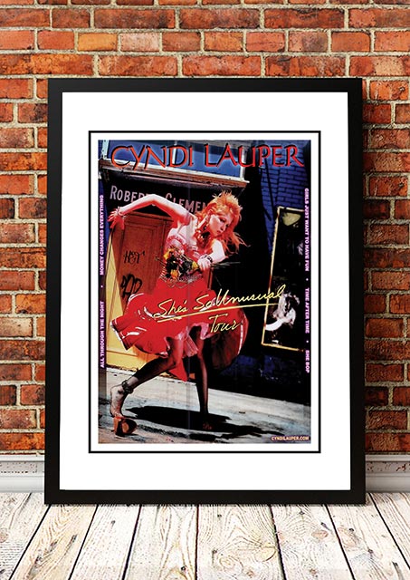 Cyndi Lauper 'She's So Unusual' In Store Promotional Poster 1983 - Framed A2 V967-SS0437-A2