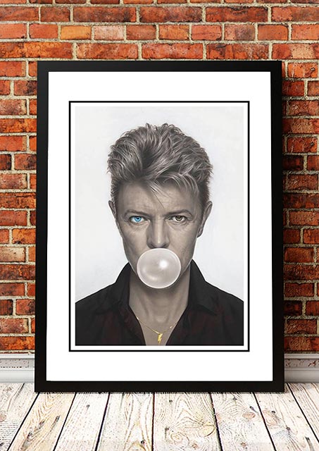 David Bowie 'Bubblegum' Pop Art Poster - Framed A2 V967-SS0438-A2