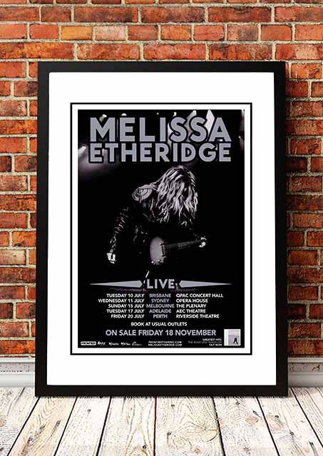 Melissa Etheridge 'The Road Less Travelled' Australian Tour Poster 2012 - Framed A2 V967-SS0455-A2