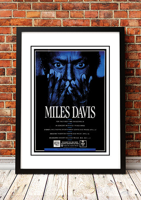 Miles Davis 'Australian Tour' Poster 1988 - Framed A2 V967-SS0458-A2