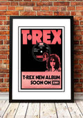 T Rex / Marc Bolan 'Slider' In Store Promotional Poster 1972 - Framed A6 V967-SS0469-A2