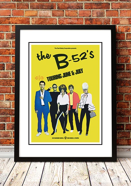 The B-52's 'Australian Tour' Poster 1980 - Framed A2 V967-SS0470-A2