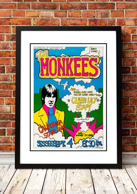 The Monkees 'California State Fair' Sacramento, USA Concert Poster 1969 - Framed A2 V967-SS0475-A2