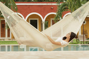 Cotton Mexican Hammock - Natural- Queen Size V97-4MCREAM
