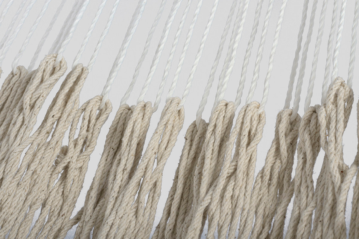 Ivory Cascade, hand woven rope Authentic Mexican Hammock V97-CTKIVORY