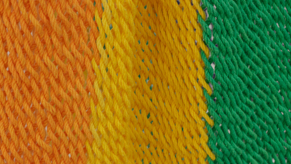 Mayan Legacy Extra Large Outdoor Cotton Mexican Hammock Chair in Rainbow Colour V97-HSCHRAINBOW
