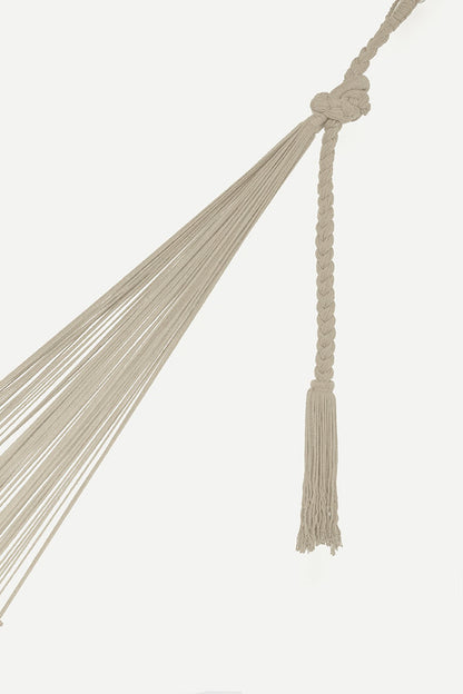 Outdoor undercover cotton Mayan Legacy hammock with hand crocheted tassels King Size Marble V97-TDK CREAM