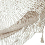 Outdoor undercover cotton Mayan Legacy hammock with hand crocheted tassels King Size Marble V97-TDK CREAM