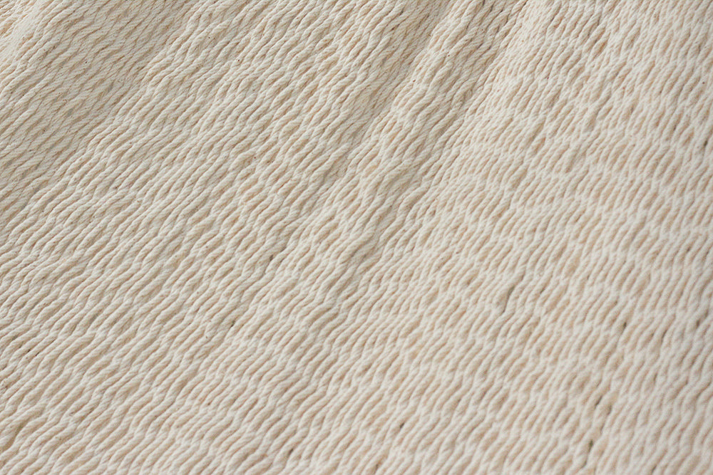 Outdoor undercover cotton Mayan Legacy hammock with hand crocheted tassels King Size Marble V97-TDK CREAM