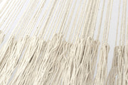 Outdoor undercover cotton Mayan Legacy hammock with hand crocheted tassels Queen Size Marble Colour V97-TDQ CREAM