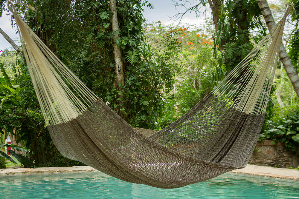 Mayan Legacy Jumbo Size Outdoor Cotton Mexican Hammock in Dream Sands Colour V97-TJDS