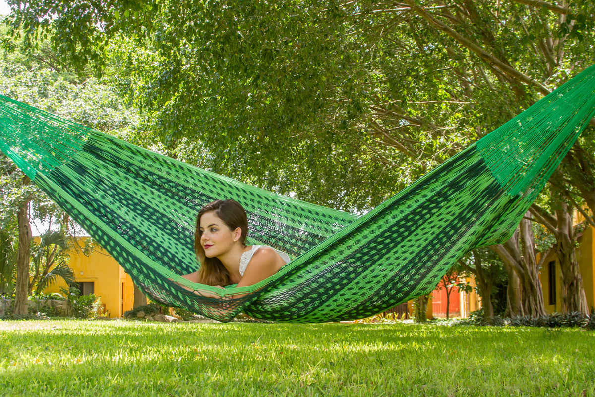 Outdoor undercover cotton Mayan Legacy hammock King size Jardin V97-TKJARDIN