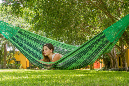 Outdoor undercover cotton Mayan Legacy hammock King size Jardin V97-TKJARDIN