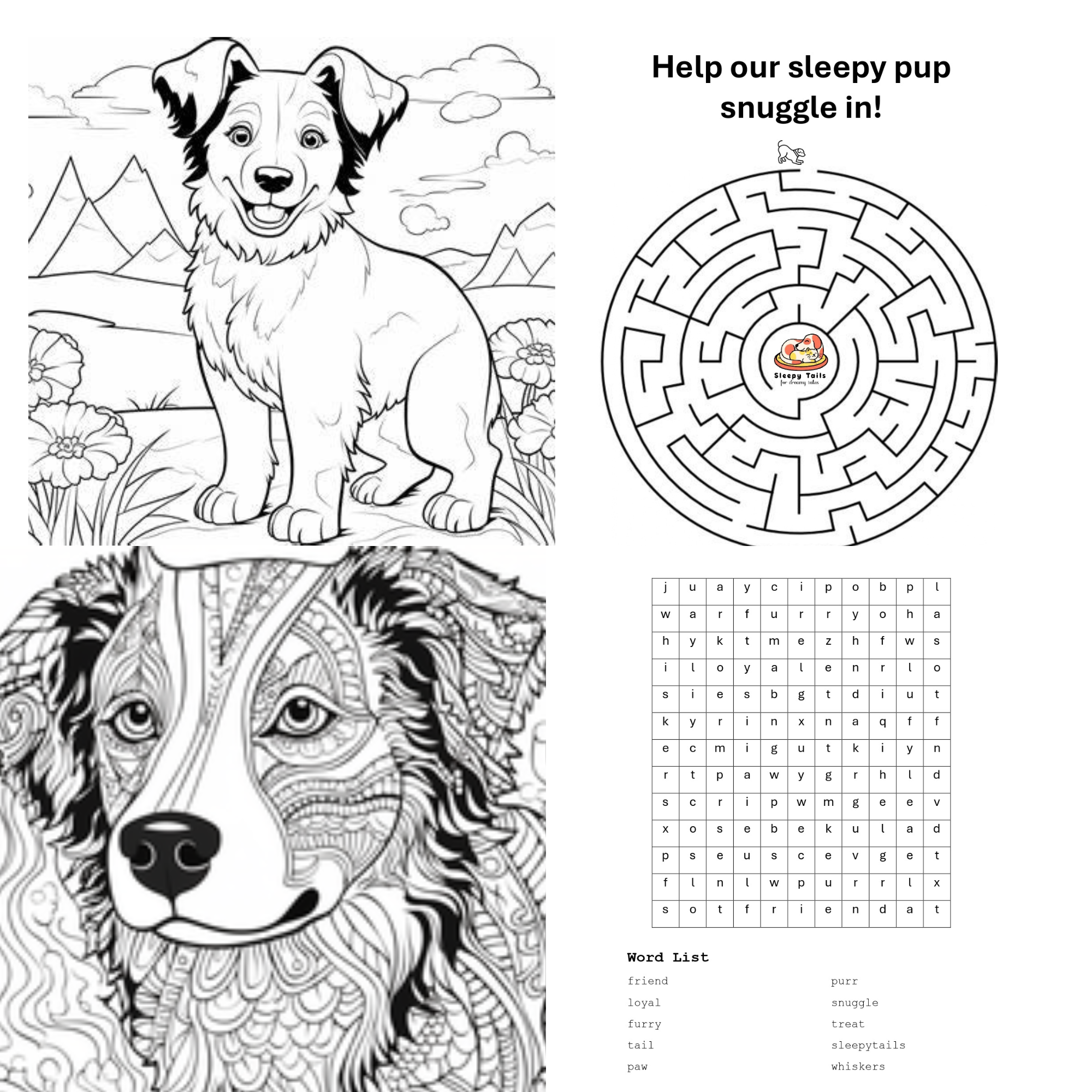 Sleepy Tails - Border Collie - Breathing V982-STBCB
