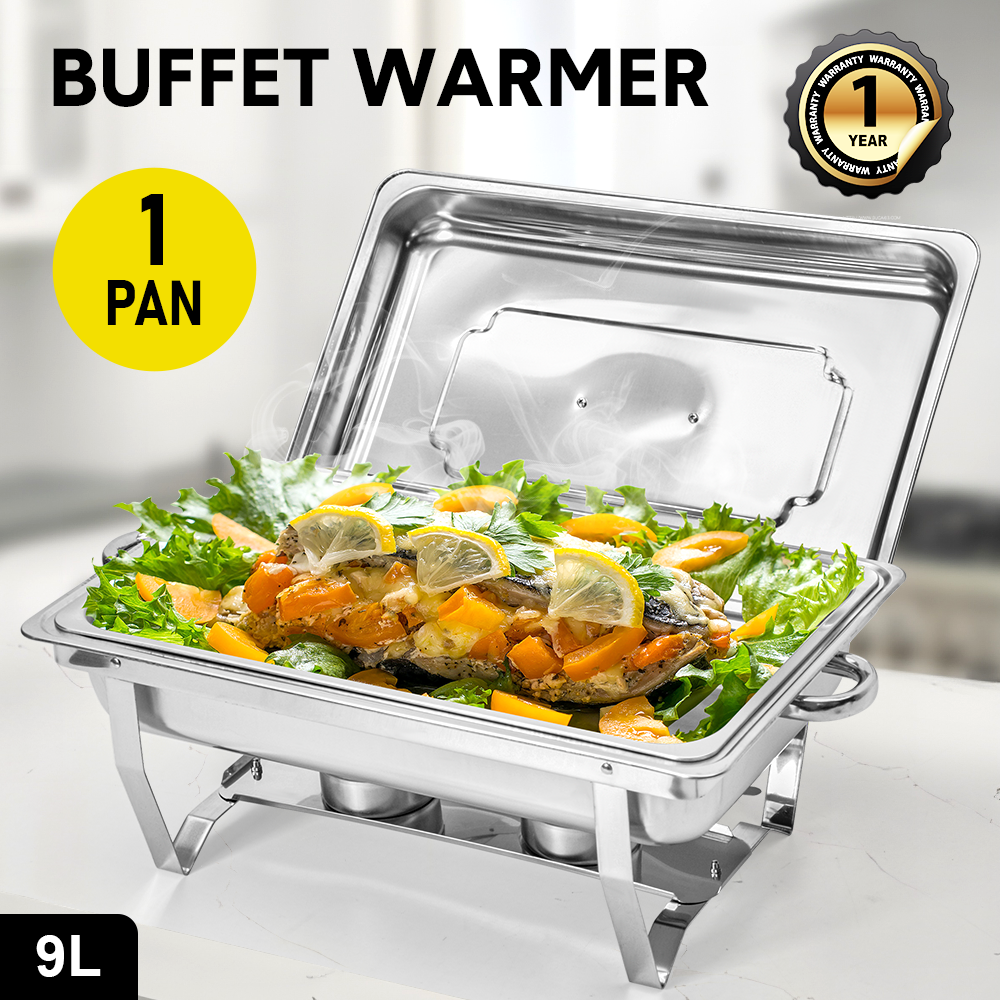 Alston 9Lx1 Food Buffet Warmer Pan Bain Marie Bow Chafing Dish Insulated Stainless Steel Stackable Tray V985-1TBUFFETWARMER
