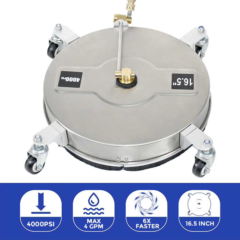 2In1 Surface Cleaner 16.5Inch Undercarriage Washer Pressure Washer Max 4000PSI 1/4 Quick Connector with V985-2IN1SURFACECLEANER