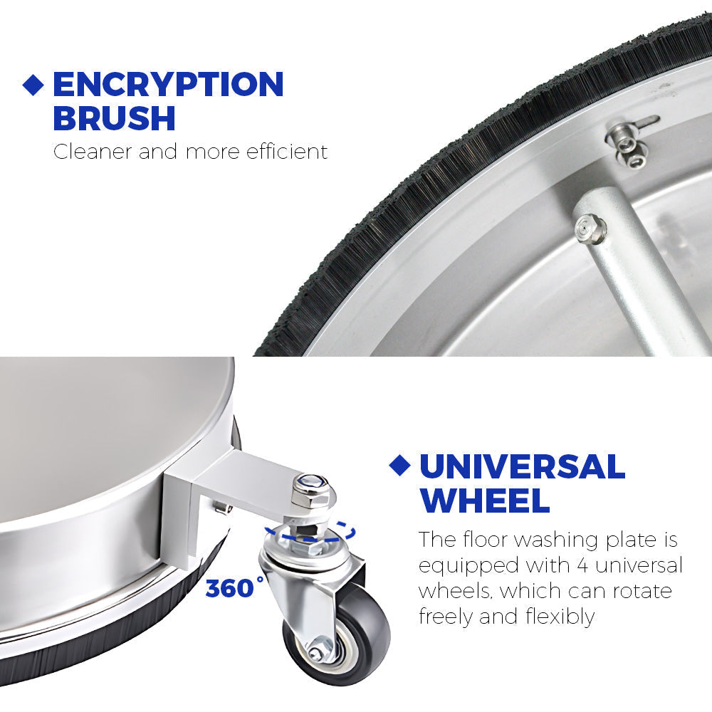2In1 Surface Cleaner 16.5Inch Undercarriage Washer Pressure Washer Max 4000PSI 1/4 Quick Connector with V985-2IN1SURFACECLEANER