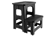 Multipurpose Portable Folding 2 Step Stool Non-Slip PP Collapsible Step Ladder Stool For Office Garage V985-2STEPSTOOL