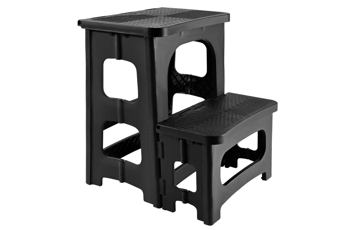 Multipurpose Portable Folding 2 Step Stool Non-Slip PP Collapsible Step Ladder Stool For Office Garage V985-2STEPSTOOL