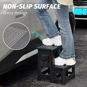 Multipurpose Portable Folding 2 Step Stool Non-Slip PP Collapsible Step Ladder Stool For Office Garage V985-2STEPSTOOL